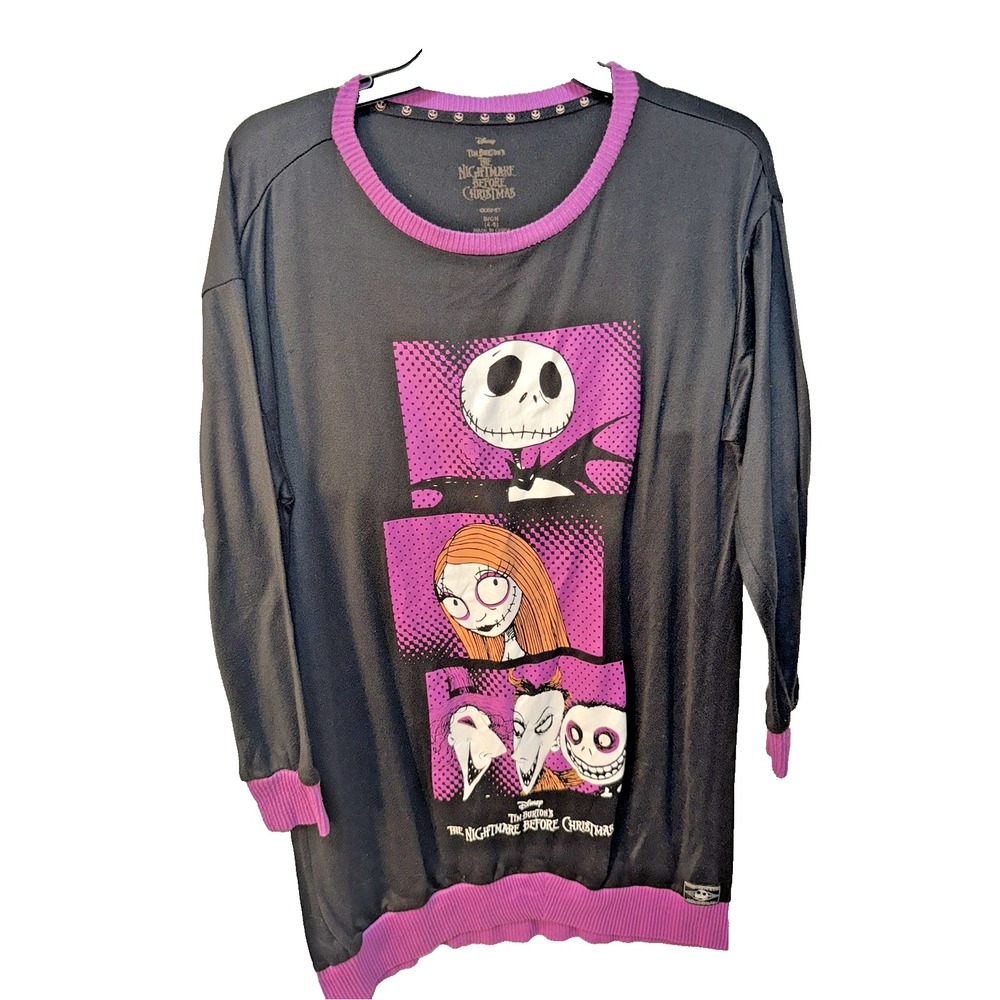 Disney The Nightmare Before Christmas Long Sleeve Shirt Sm Tim Burton Halloween